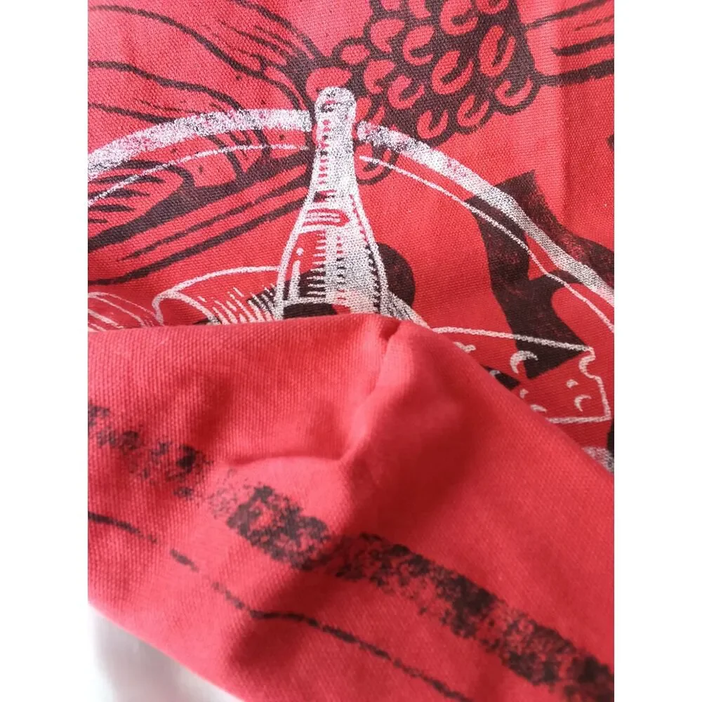 Vintage Retro Trader Joe's Wind and Cheese Red Tote Bag Excellent Condition